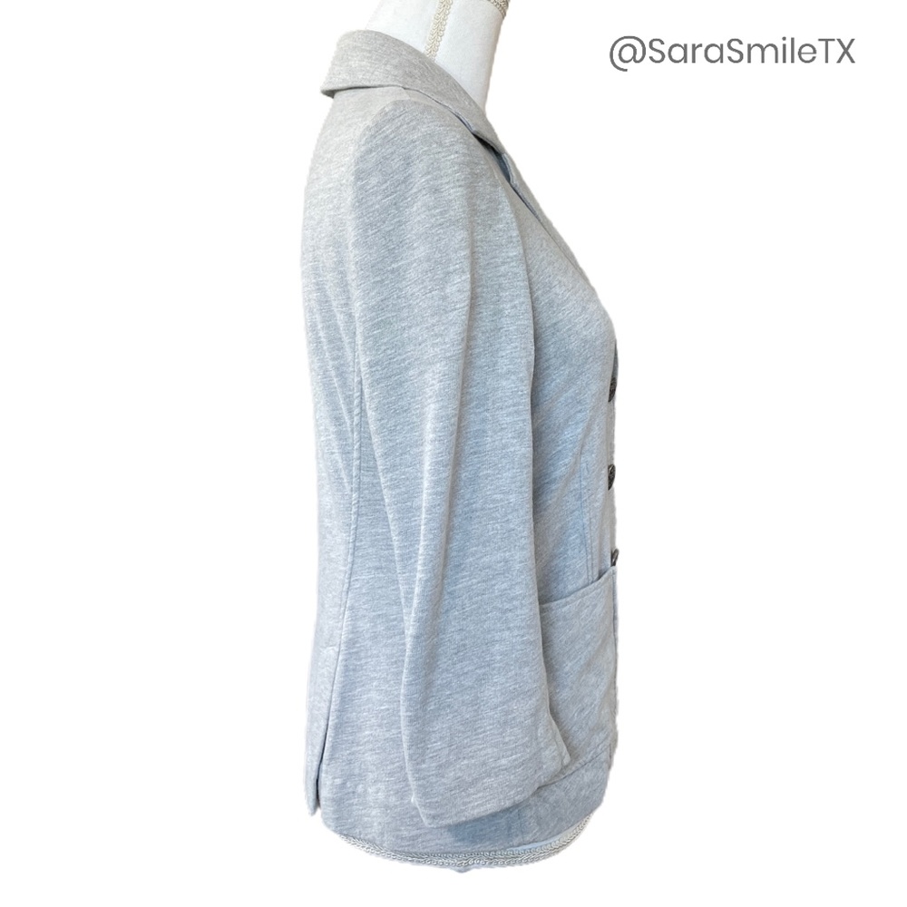 HAUTE HIPPIE Gray Casual Sweatshirt Blazer - Picture 7 of 10